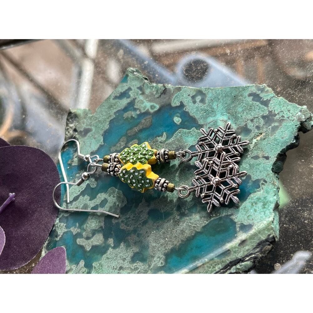 Hand Crafted Tree Earrings